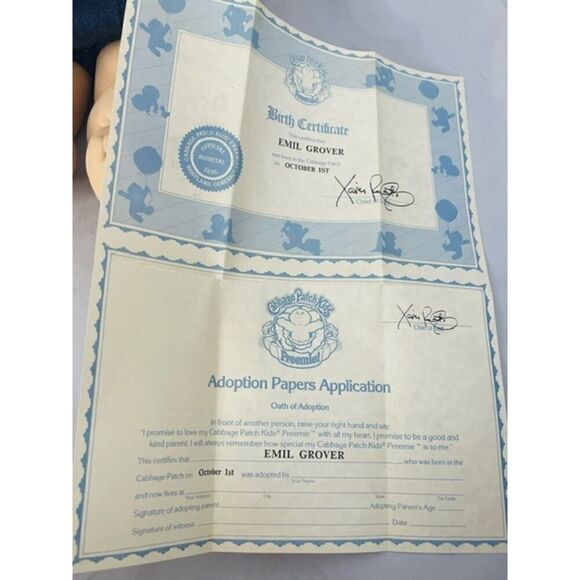 1982 Vintage Cabbage Patch Kids Caucasian Boy Doll Emil Grover - Picture 7 of 7